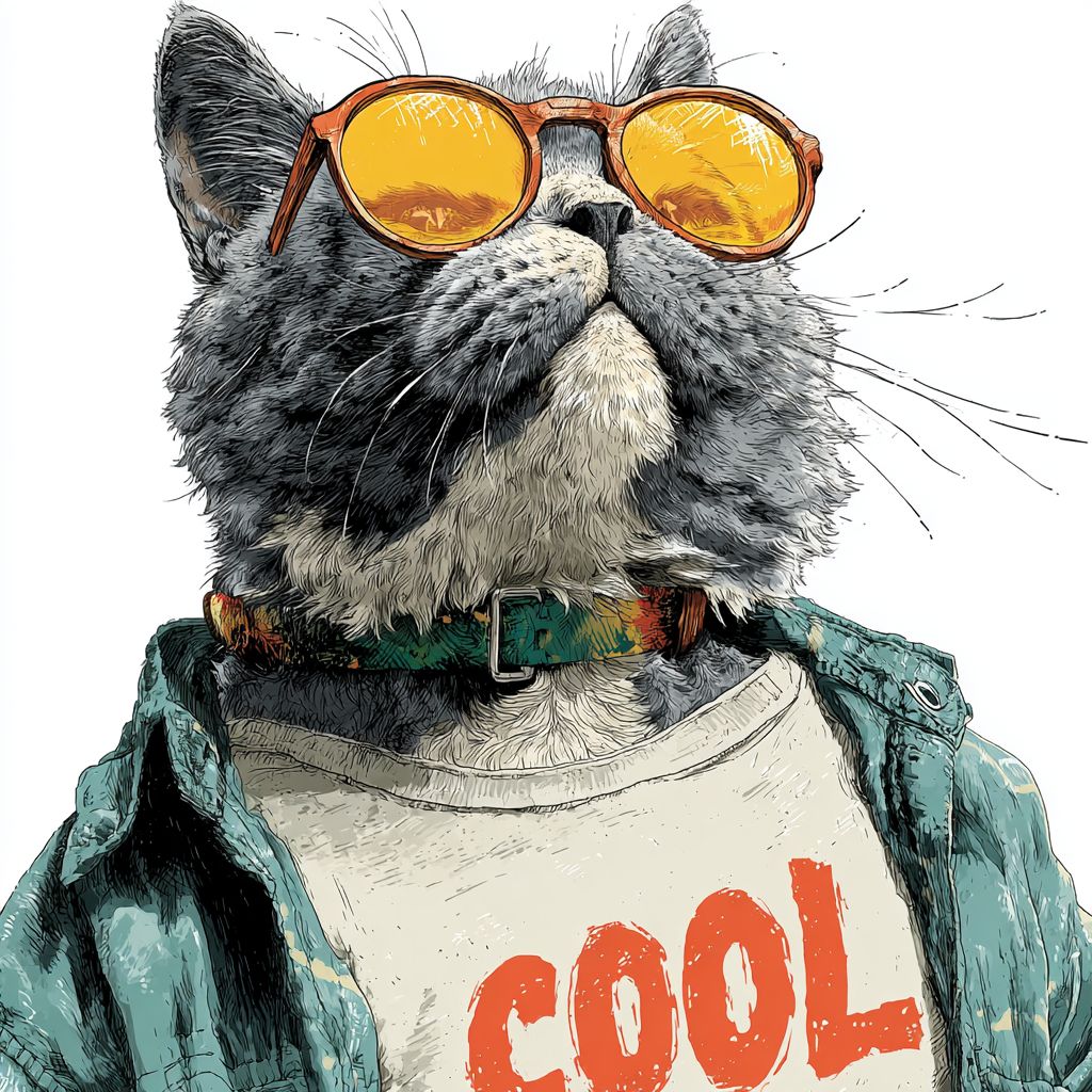 Gato genial de vacaciones mirando a la cámara