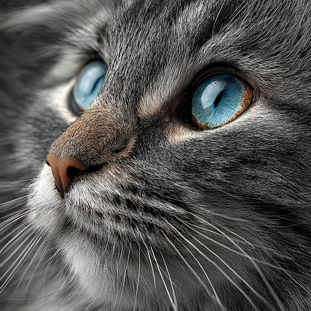 遊び心満載の子猫のハイパーリアリスティックなクローズアップポートレート