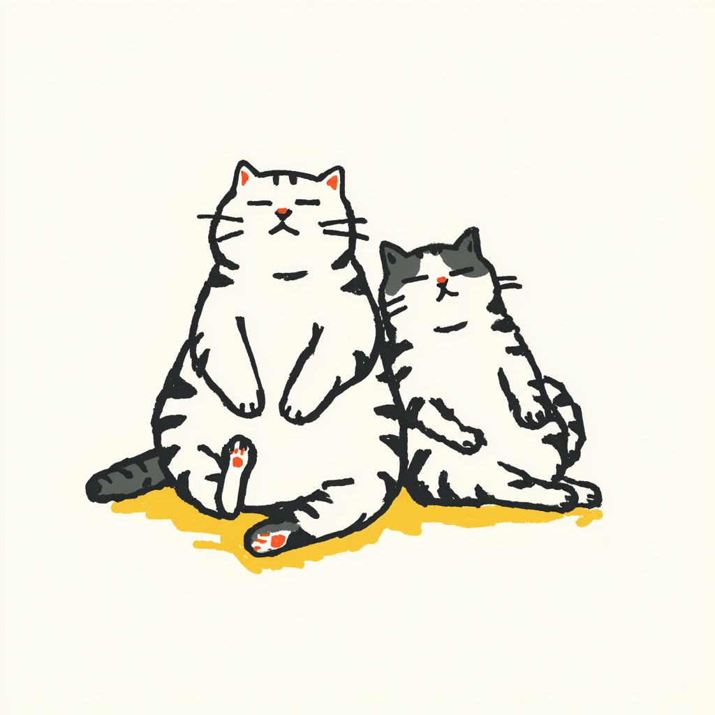 Gentle British Shorthair cats are relaxing