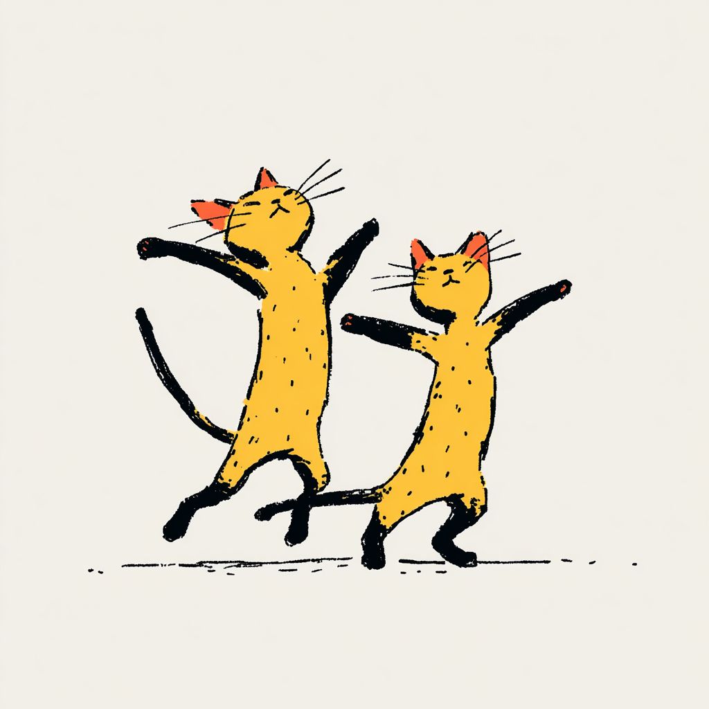 Graceful Oriental Shorthair cats are stretching