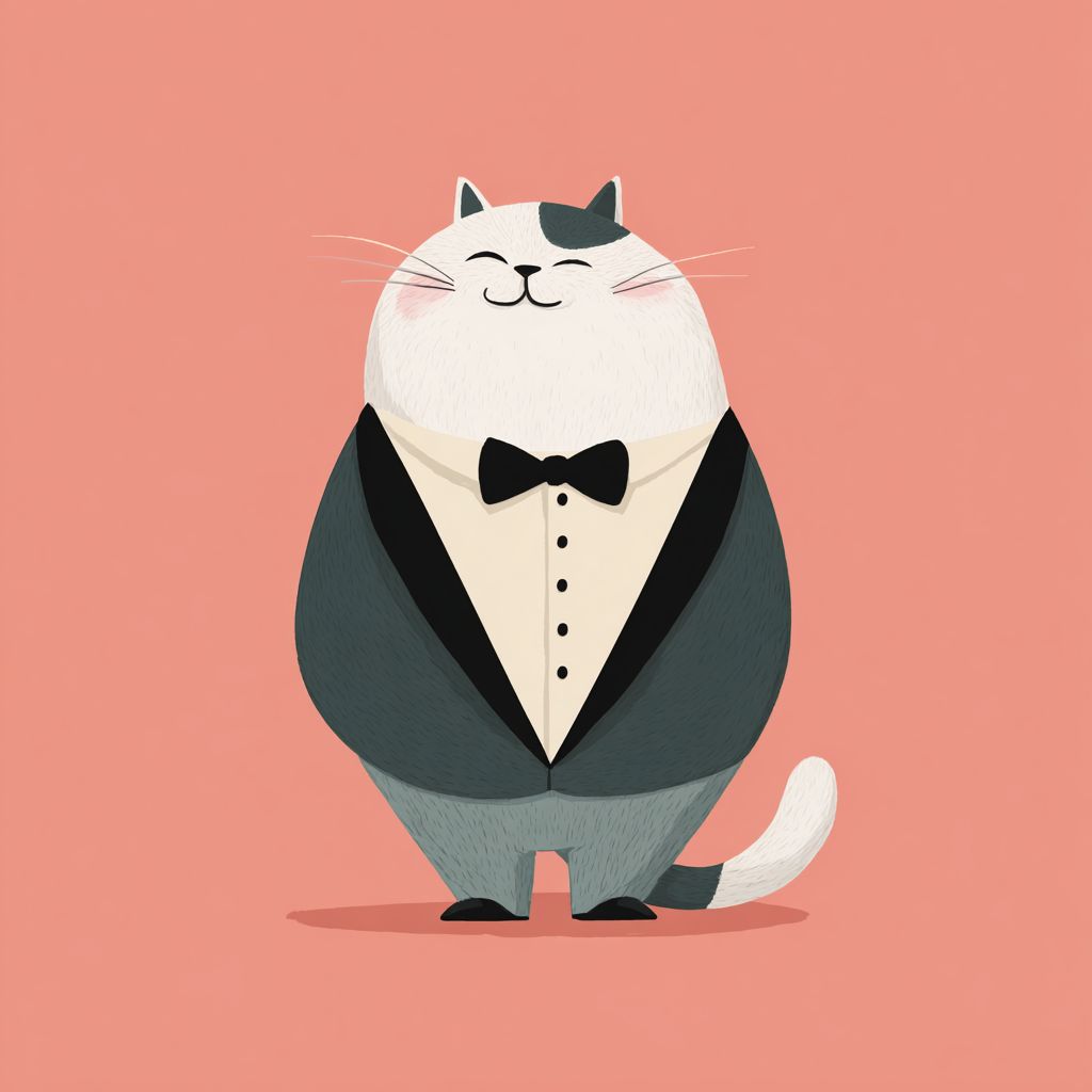 A cat in an elegant suit