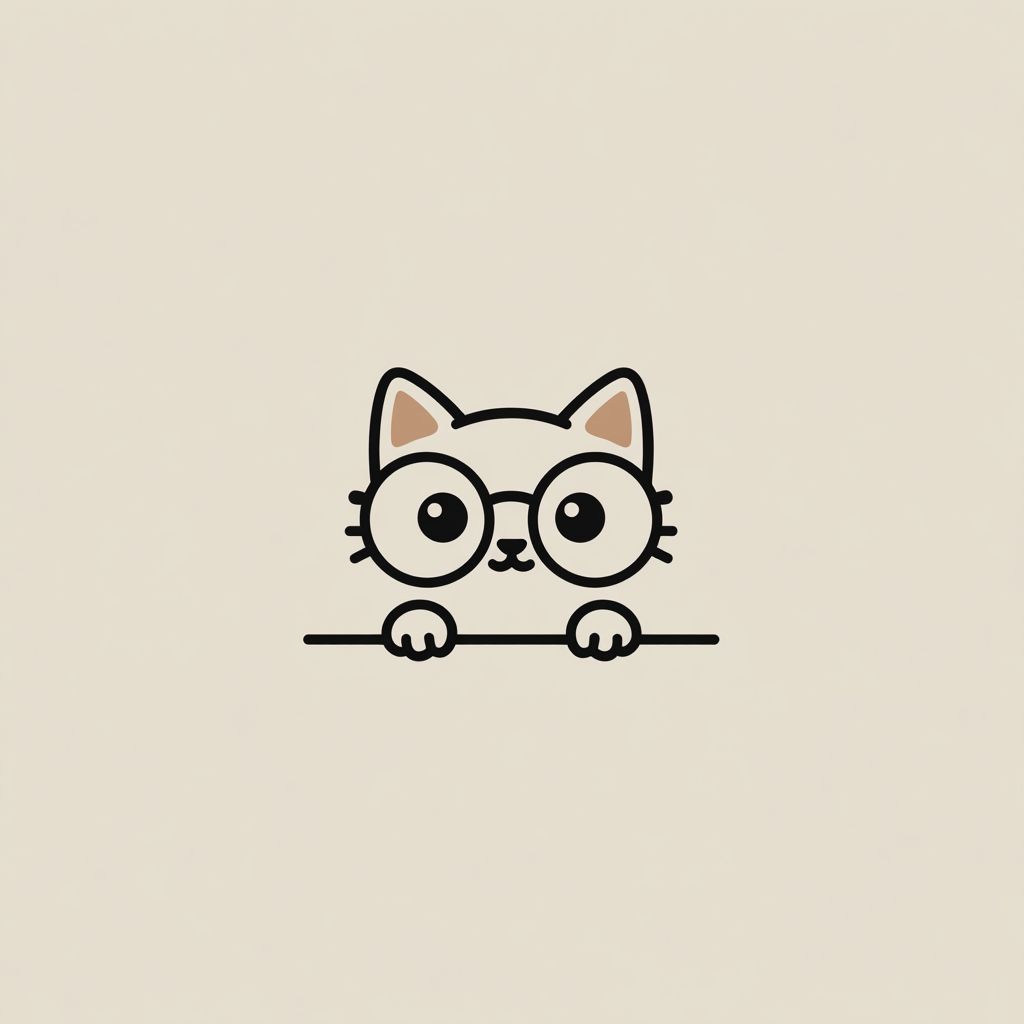 设计一个简约可爱的猫咪logo