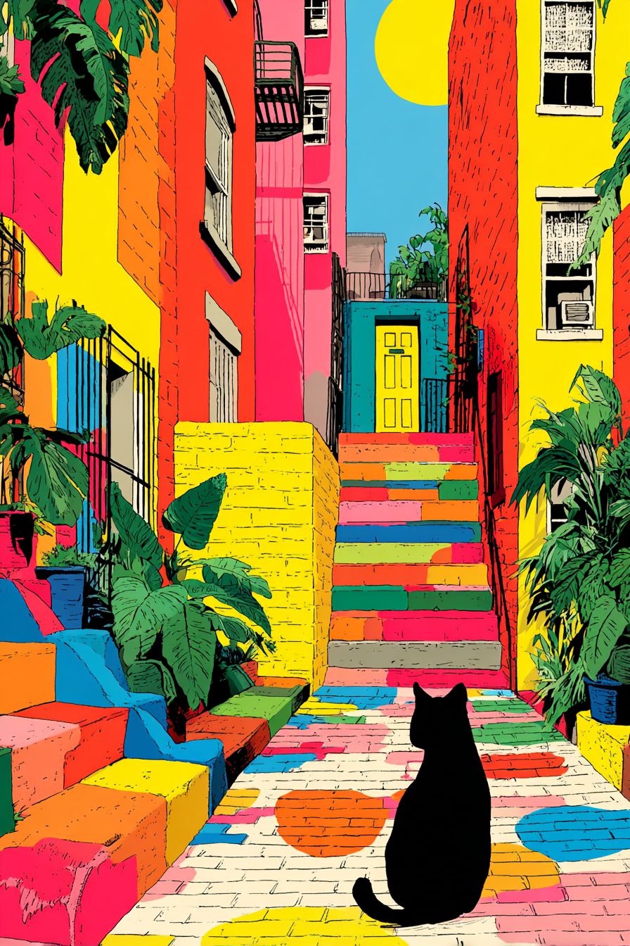 Um gato fofo em Nova York