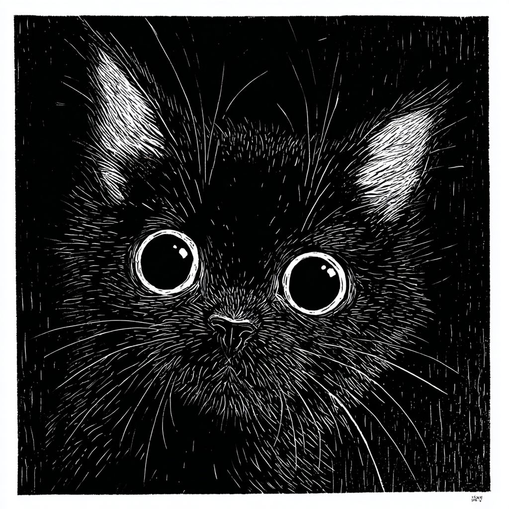 一只非常可爱的喧闹猫咪