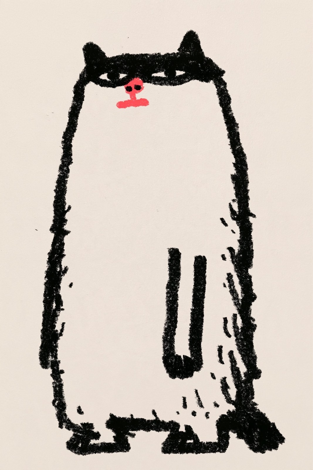 Une illustration de chat de style cartoon dessinée à la main
